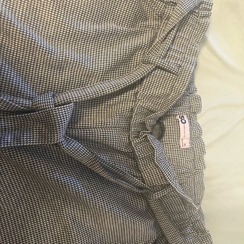 Plaid cropped pants XL